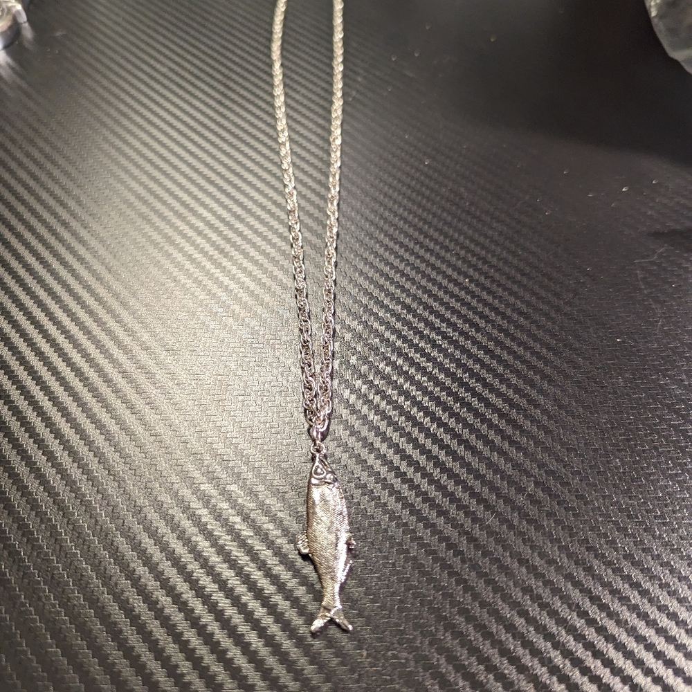 Redfish Silver Necklace